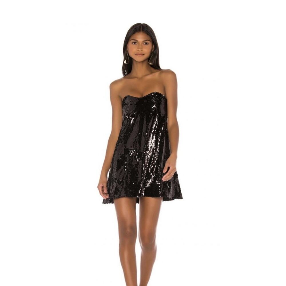 NBD Frankie Sequin Mini Dress size M/L black